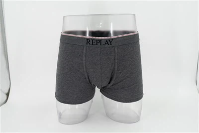 Nuevo Ropa interior de hombre Boxer transpirable gris jaspeado